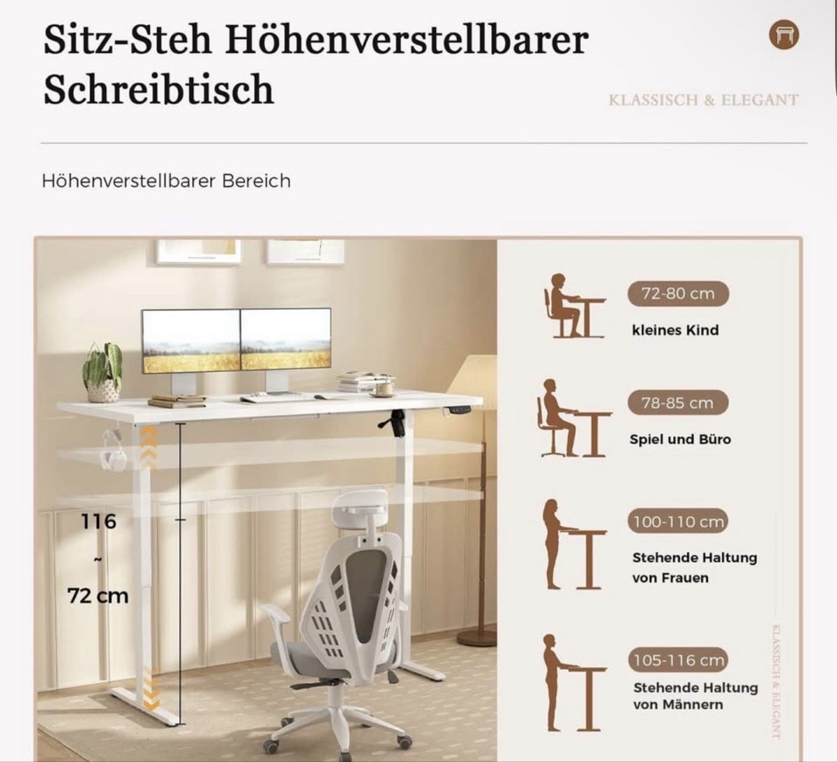Schreibtische: Schreibtisch - Elektrisch verstellbar – Neu (gemäss Beschreibung) aus Adlikon b.Regensdf von sxmx13 2