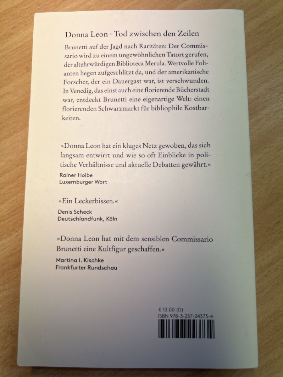Libri: Donna Leon, Brunettis 23 - 25 - 30 Fall – Usato da Münchenbuchsee venduto da Dreamaction67 1