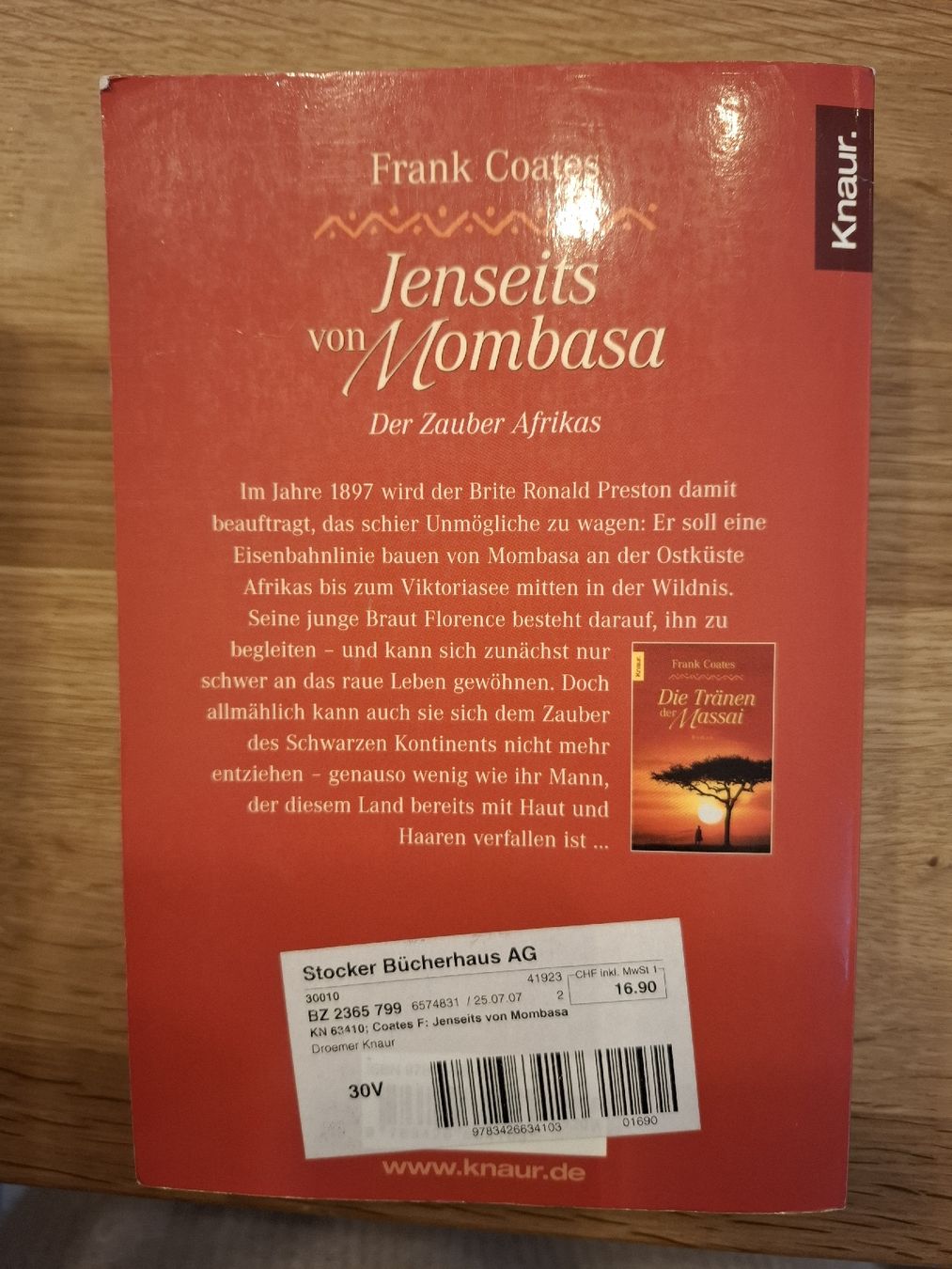 Livres: Jenseits von Mombasa Frank Coates – D'occasion à Neuenkirch par Reisecaravan 1