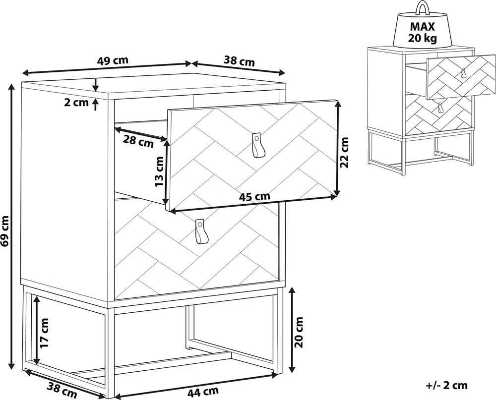 Comodini: Table de chevet Nueva – Usato da Bulle venduto da Christophe1080 1