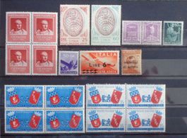 ITALIA: Des timbres neufs ** des années 1919–1959, 2 photos