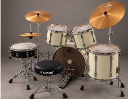 Schlagzeug Pearl Export Series mit Laser Becken Set gebrauch