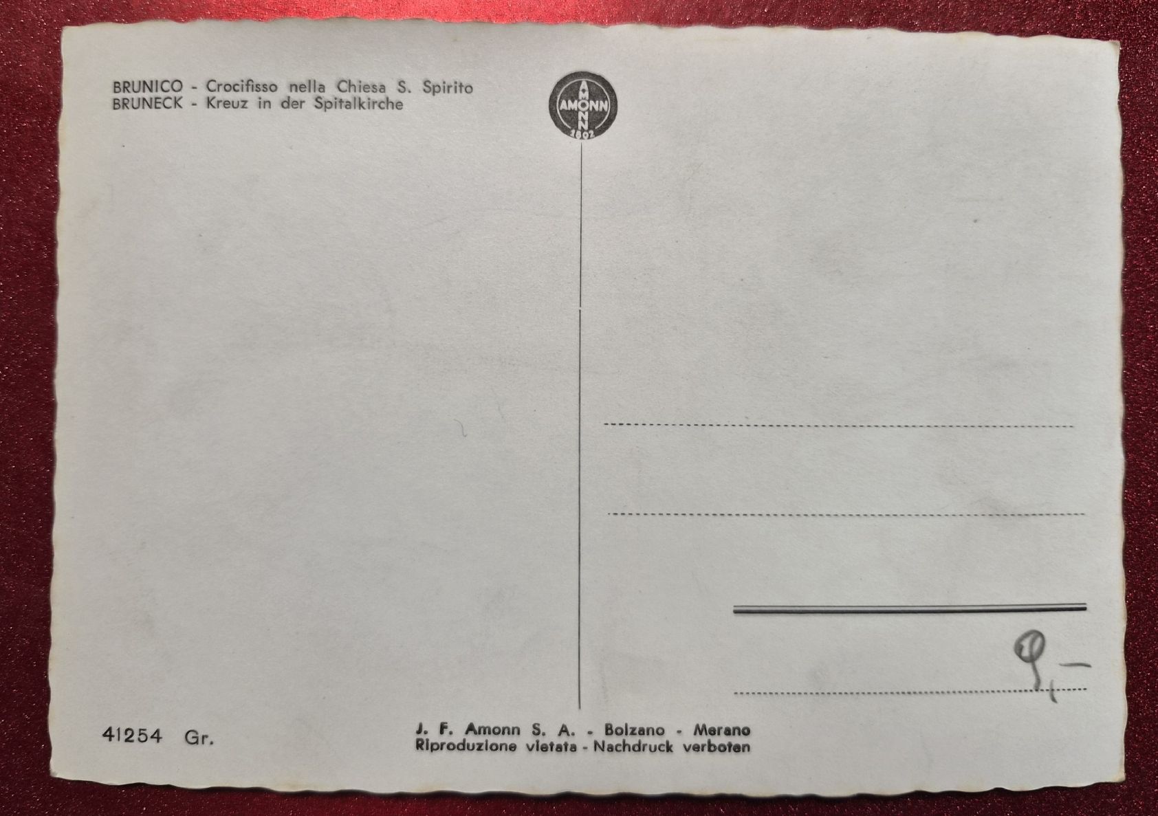 Ansichtskarten: Bruneck Kreuz in der Spitalkirche – Neu (gemäss Beschreibung) aus Melchnau von Arthurius 1