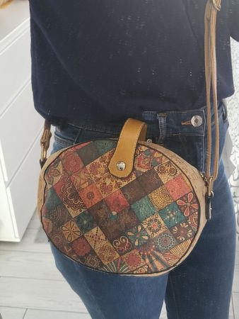 Sac à bandoulière rond en liège