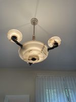 Originale Art Deko Leuchte Alabaster Kronleuchter 30er Jahre