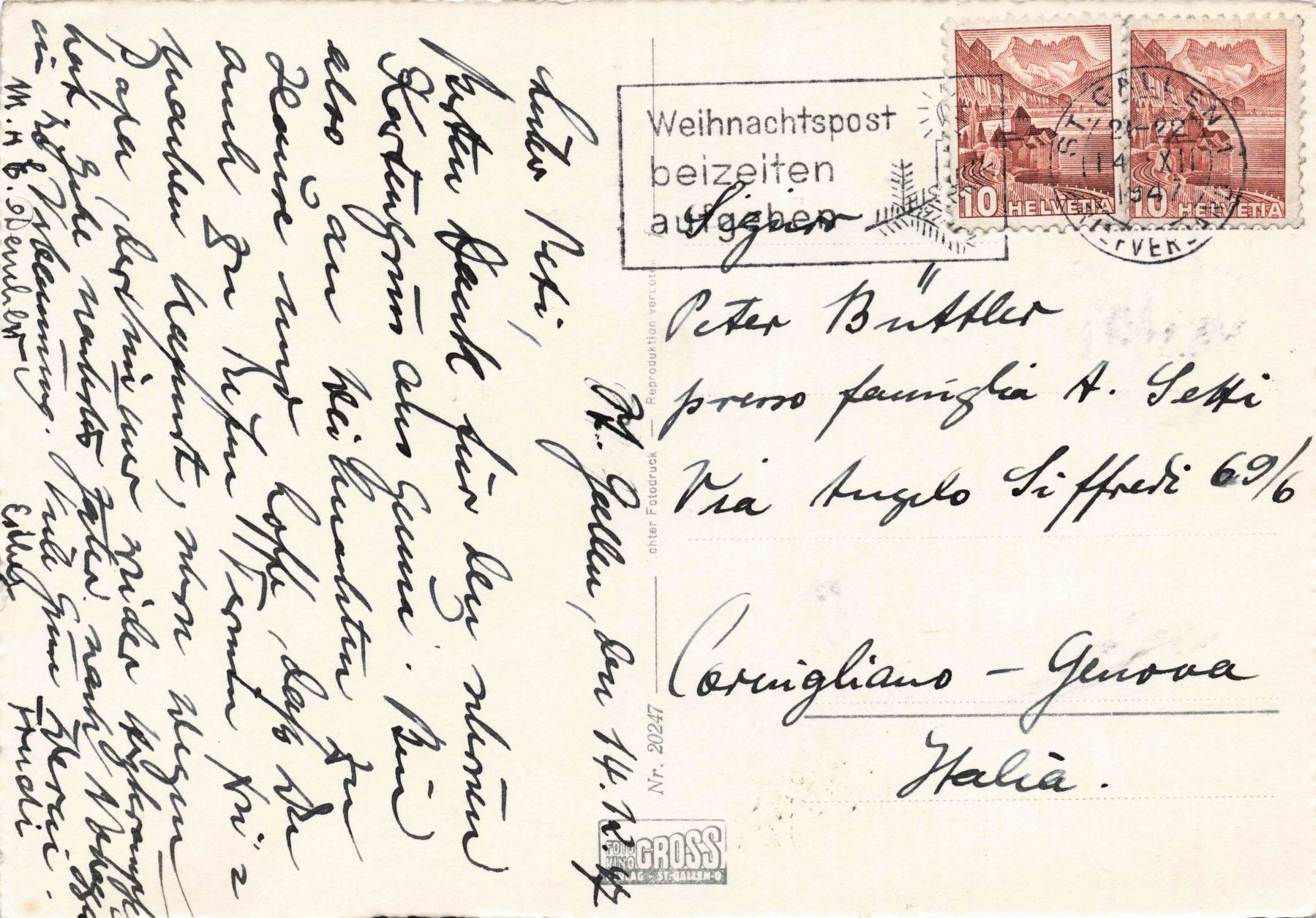 Cartoline postali: St. Gallen G – Usato da Biasca venduto da Blenio71 1