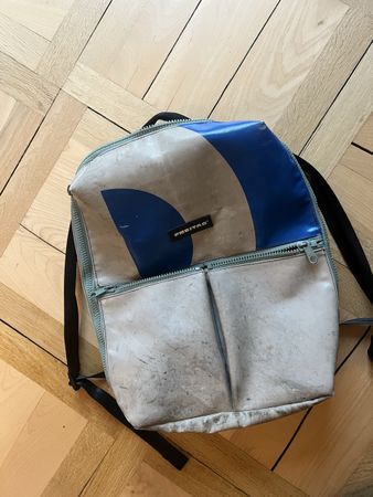 Freitag Rucksack blau grau gebraucht guter Zustand