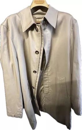 Herren Mantel H&M beige Reissverschluss Grösse 46