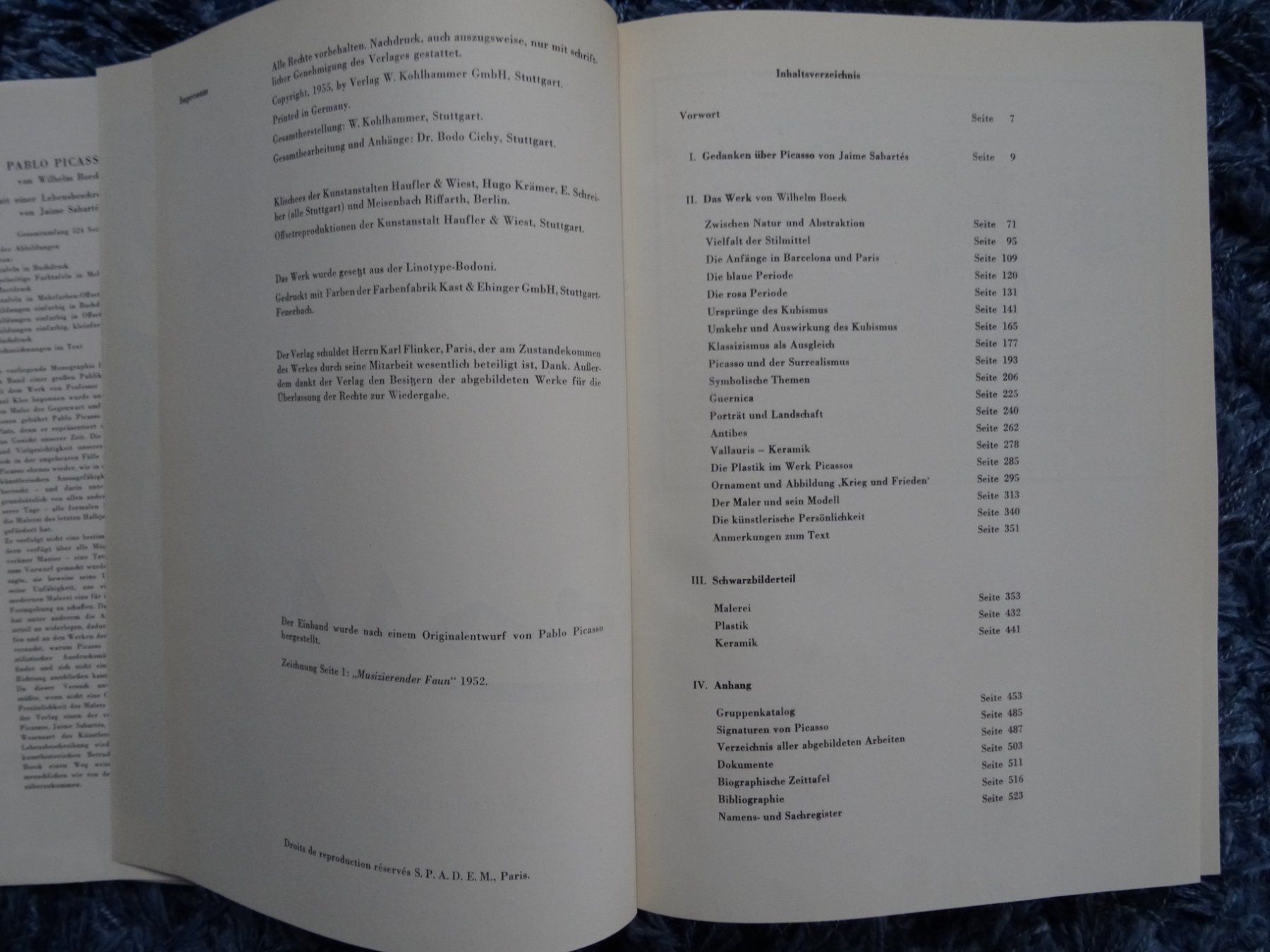 Libri: Pablo Picasso von Wilhelm Boeck, 1955 – Usato da Lupfig venduto da Buerkli20 2