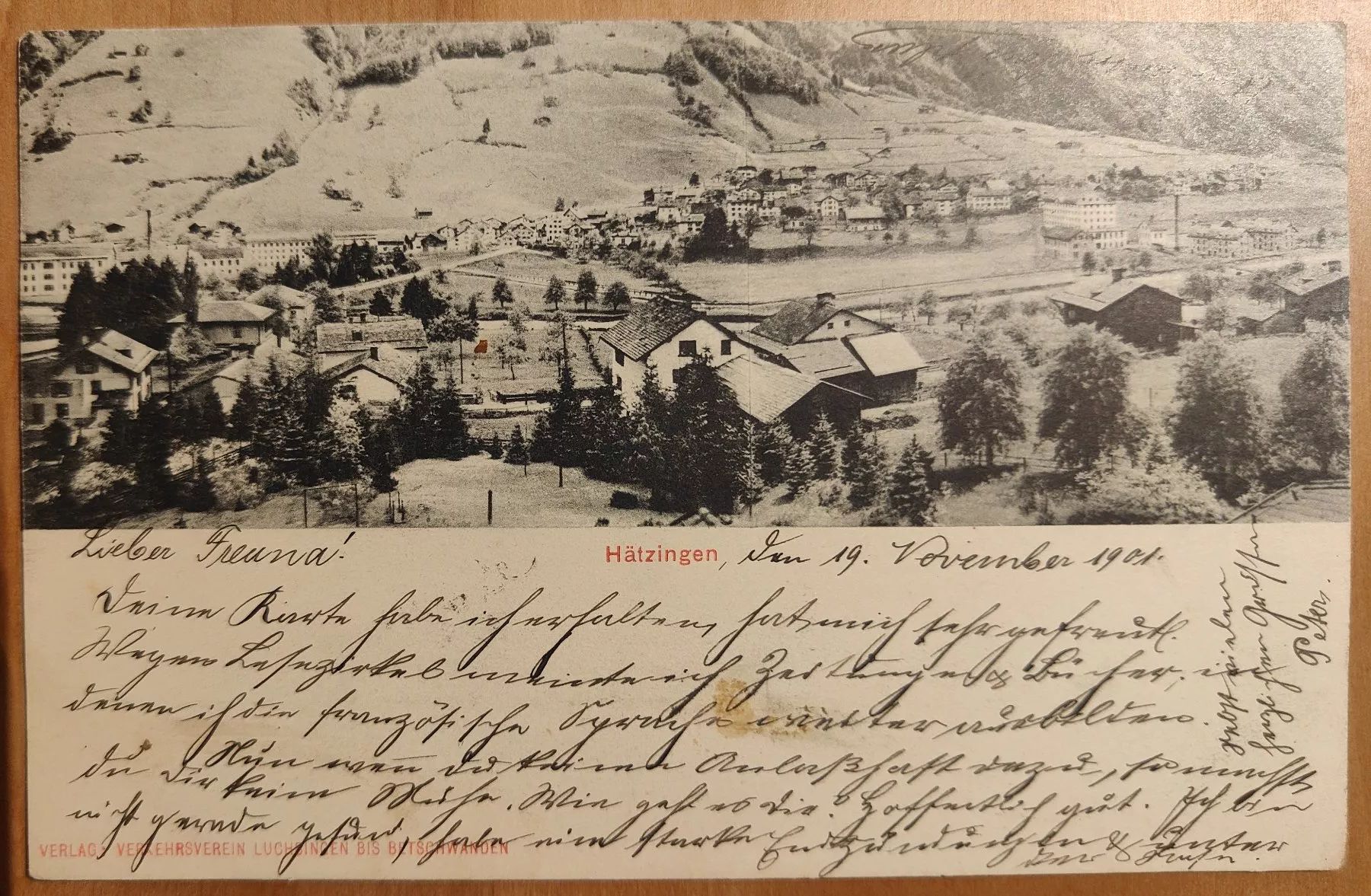 Cartoline postali: Hätzingen um 1900 – Usato da St. Erhard venduto da Chaeferli6