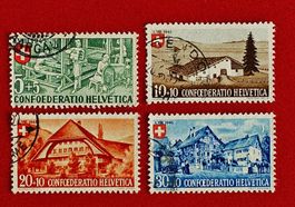 PRO PATRIA SATZ 26 - 29 1945 GESTEMPELT