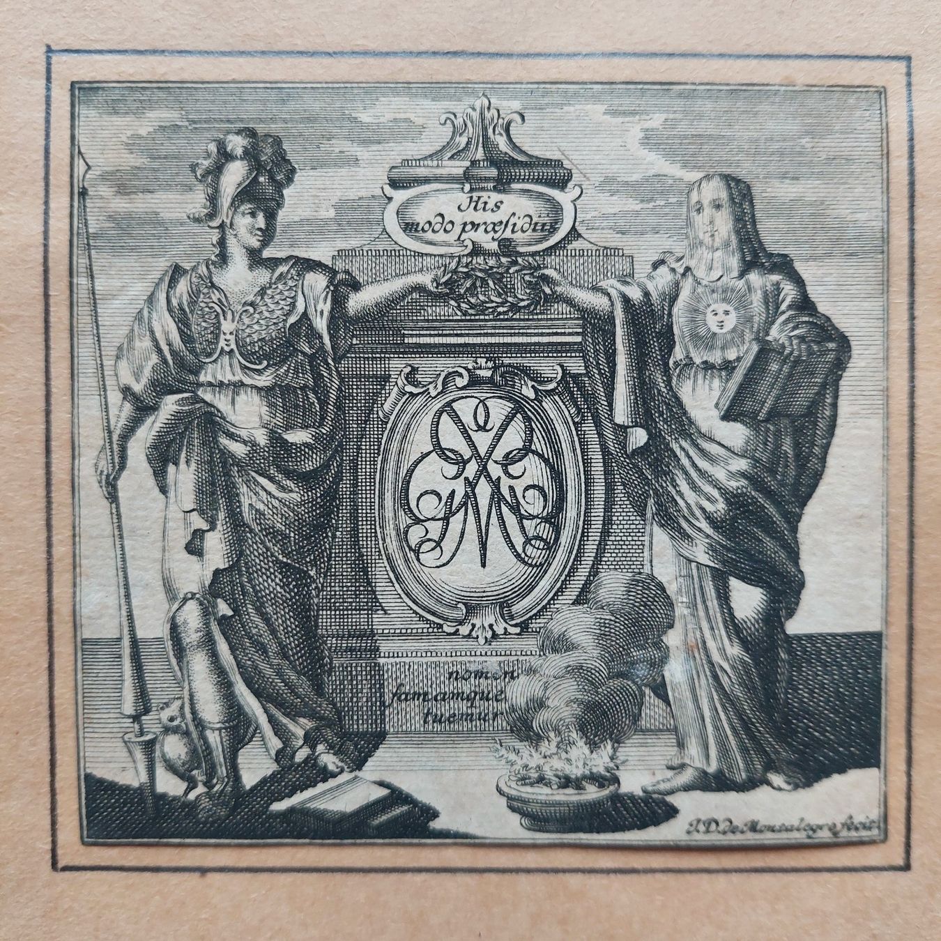 Incisioni: Exlibris Johann Daniel de Montalegre - Original Kupferstich – Usato da Obfelden venduto da Exlibris-Art