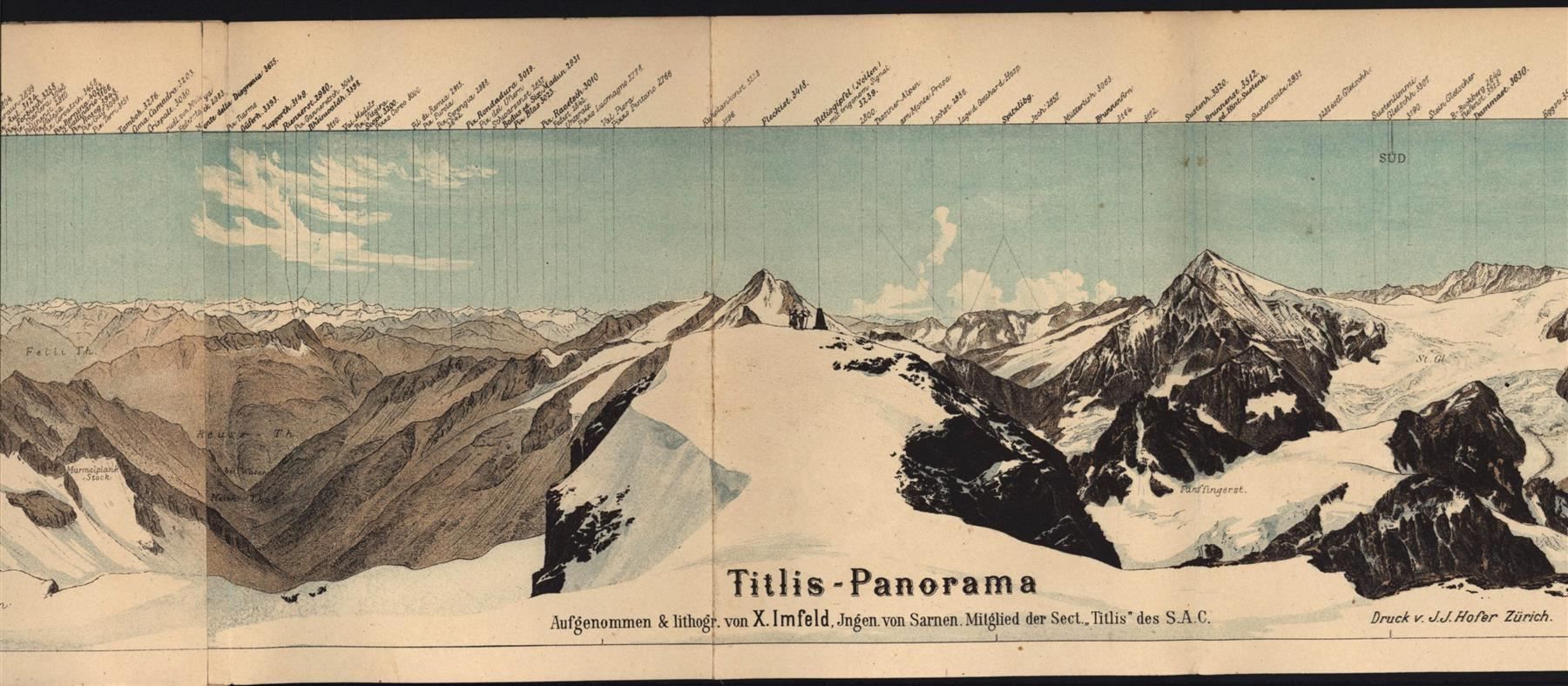 Gravures: Titlis  Engelberg Panorama – D'occasion à Rafz par Helvet32