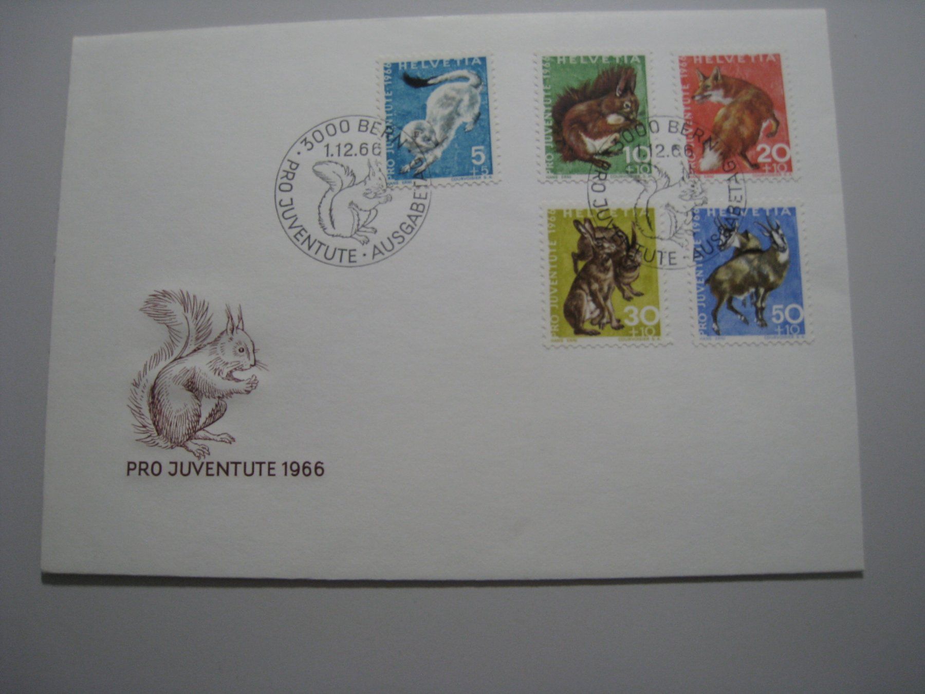 Tutti i francobolli: Pro Juventute 1966   top   FDC – Usato da Aarwangen venduto da Pinsel7890