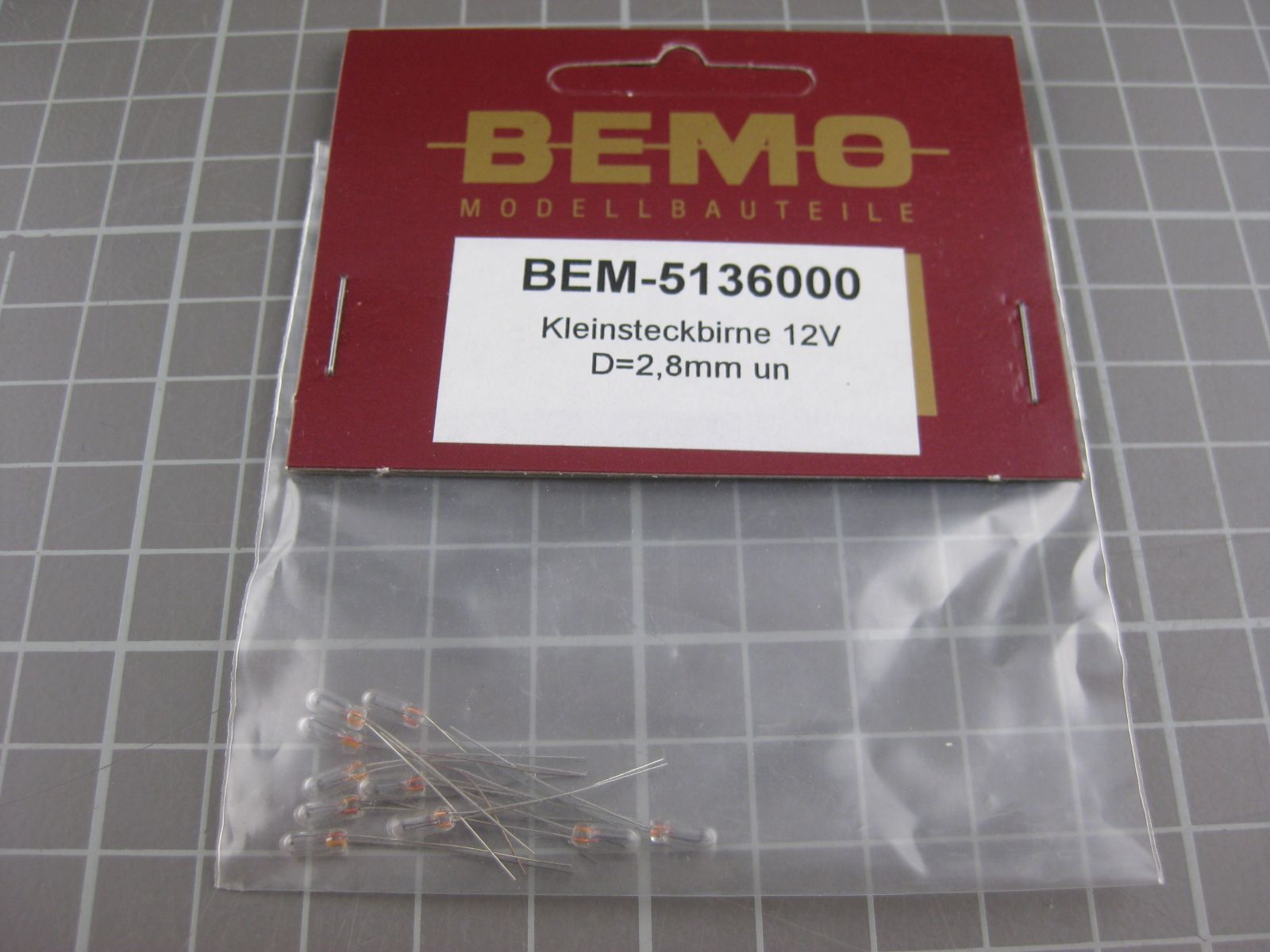Bemo Modellini di ferrovie: BEMO 5136 000 Kleinsteckbirne 12V D=2.80 – Nuovo (secondo la descrizione) da Malters venduto da Marosko