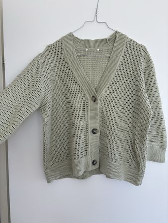 OPUS DONJA Cardigan women Size M green 100% Cotton