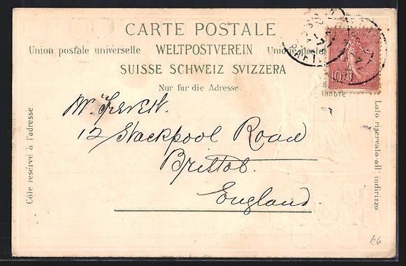 Ansichtskarten: Passepartout-Lithographie Basel, Oberer  – Gebraucht aus Berlin von bartko-reher 1