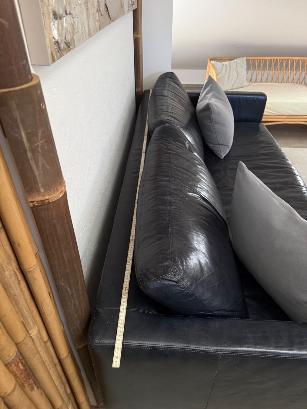 Divani: Schwarzes Ledersofa – Usato da Zürich venduto da pire01 5