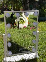 Schminkspiegel mit 12 Lichtern weiss - Nie gebraucht -30 x40