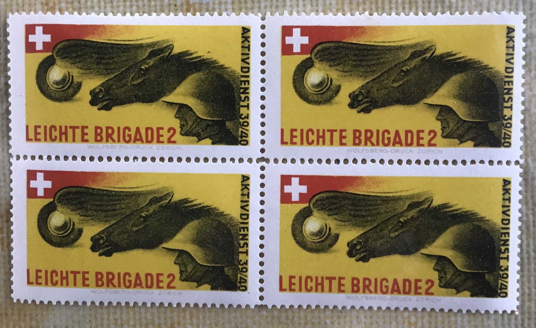 Tutti i francobolli: SOLDATENMARKEN 39/40 LEICHTE BRIGADE 2 – Usato da Ostermundigen venduto da Wyatt-Earp