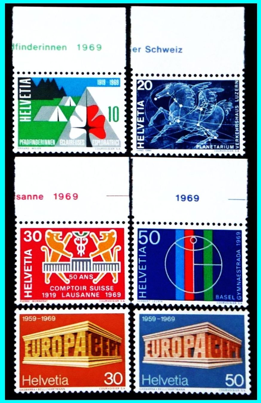 Tutti i francobolli: 1969 : Éclaireuses Pfadfinderinnen ** postfrisch   # 461-464 – Nuovo e nell'imballaggio originale da Thun venduto da ck387