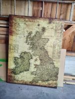 Grossbritannien Bild Leinwand England Deko Karte UK