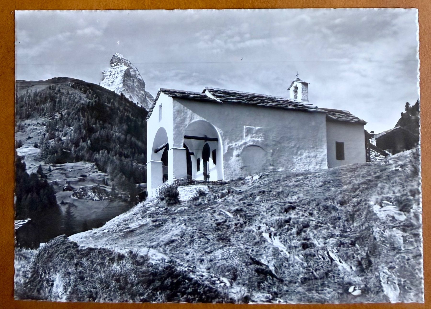 Ansichtskarten: Zermatt - Chapelle de Blatten & Cervin 1965 – Gebraucht aus Lutry von Ediego