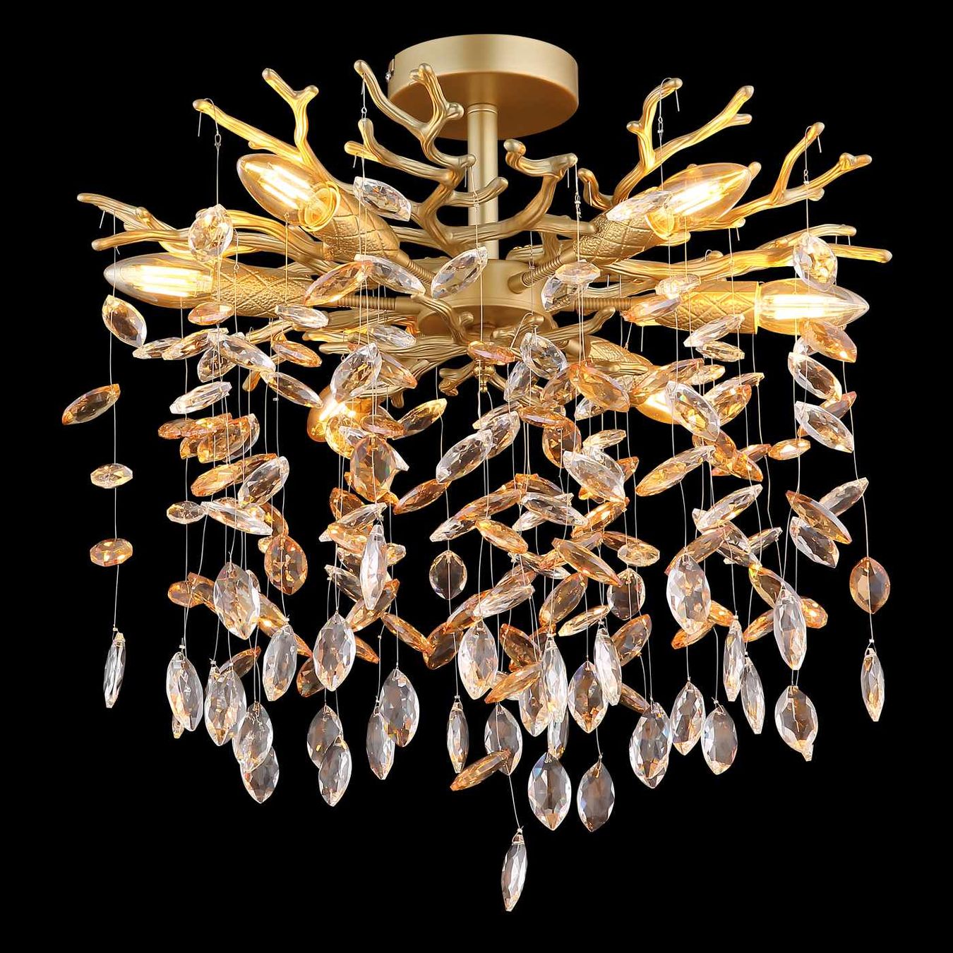 Kronleuchter & Deckenlampen: Deckenleuchte, Glaskristalle, 50 cm Ø – Neu (gemäss Beschreibung) aus Kreuzlingen von Smart-Light 1