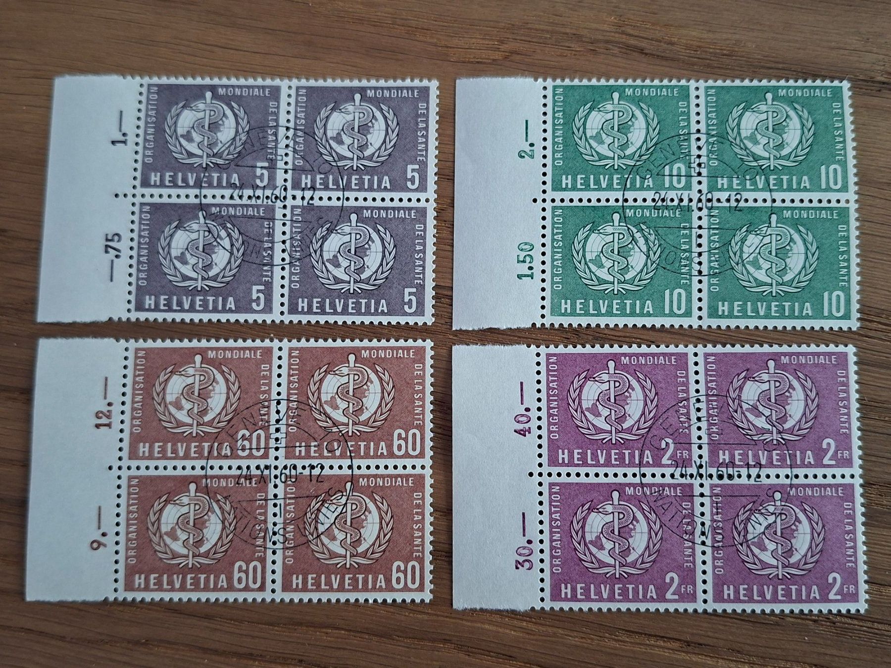 Tutti i francobolli: Dienstmarken: 4er Blocks: OMS – Nuovo (secondo la descrizione) da Hinterkappelen venduto da 1399