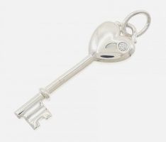 Tiffany & Co Key Heart w/ Diamond Pendant