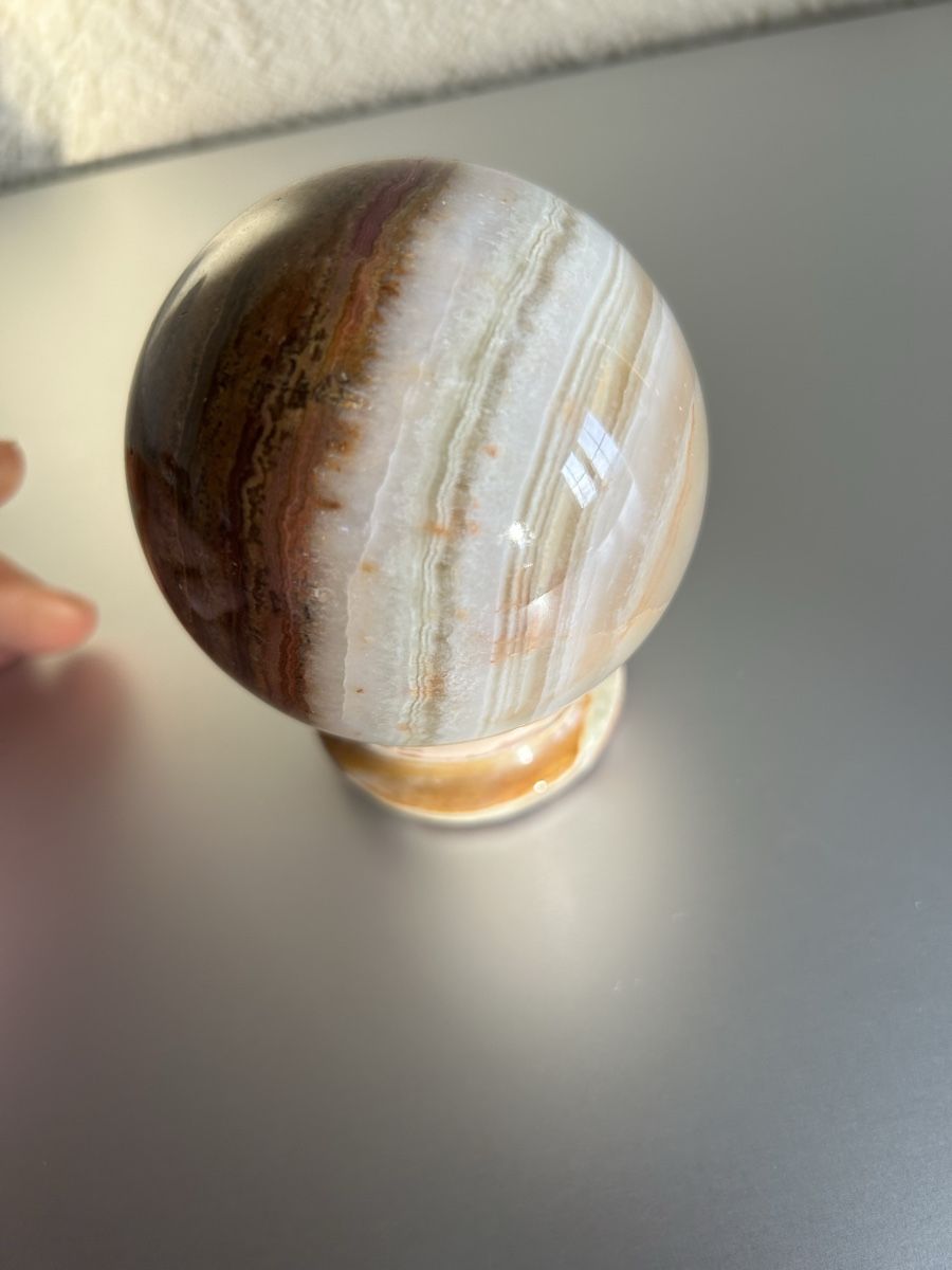 Minerali & Pietre curative: Kugel aus Onyx Durchmesser 8 cm – Usato da Lengnau AG venduto da Mefari 3