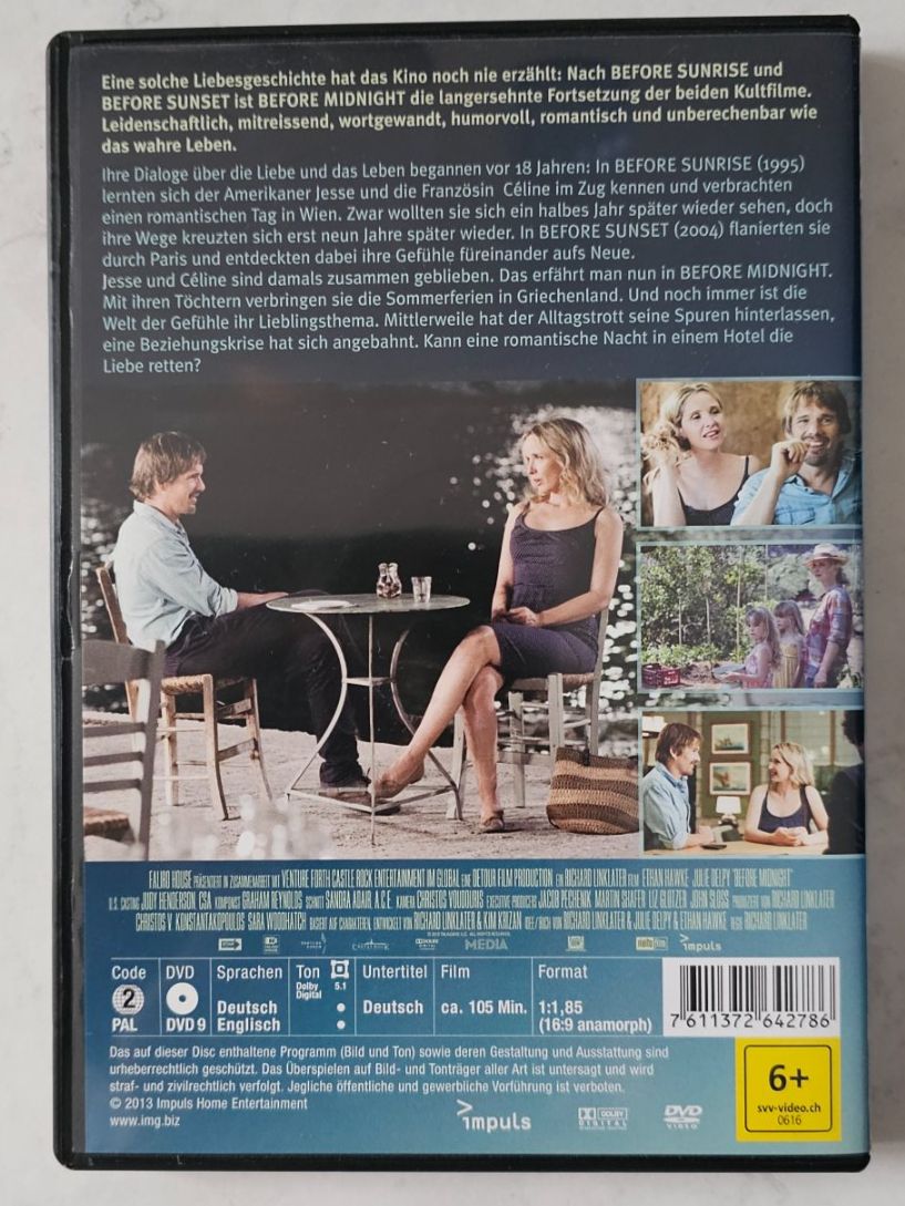 Tous les DVDs: Before Midnight/ DVD – D'occasion à Geuensee par jes_9xyk 1