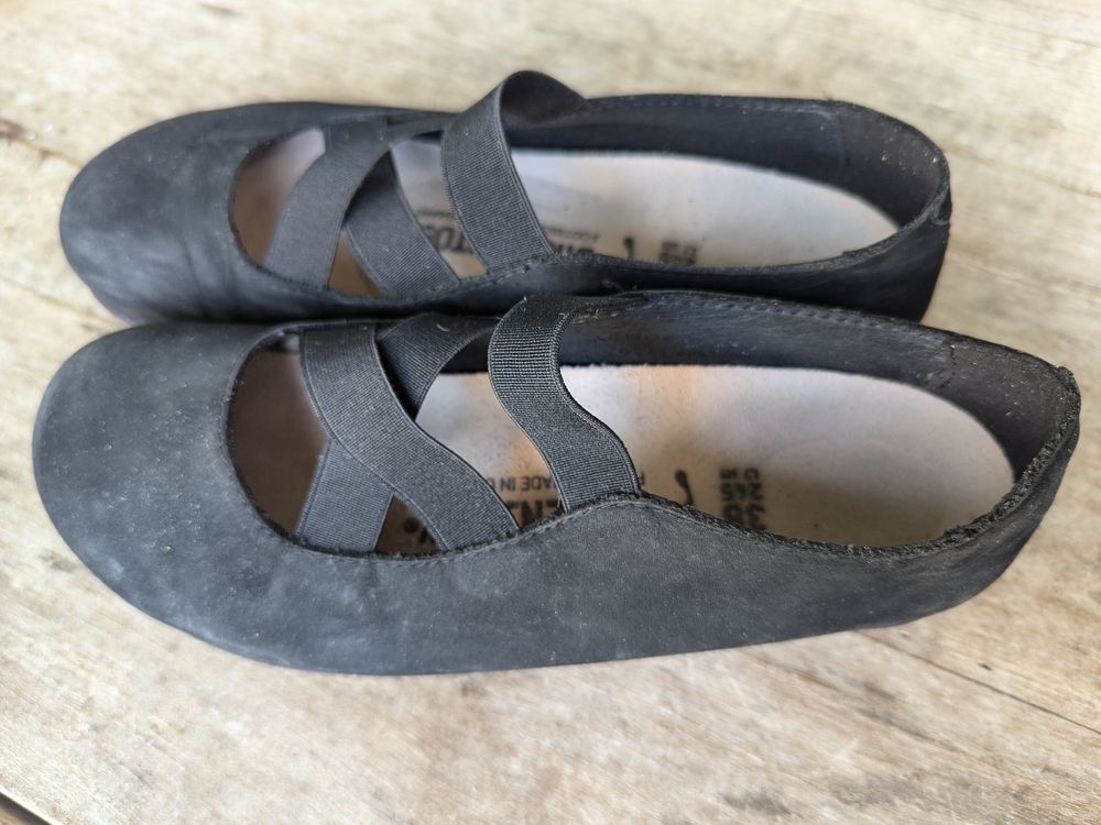 Birkenstock Santa Ana Ballerina Mary-Jane Leder schwarz 38 (Neu