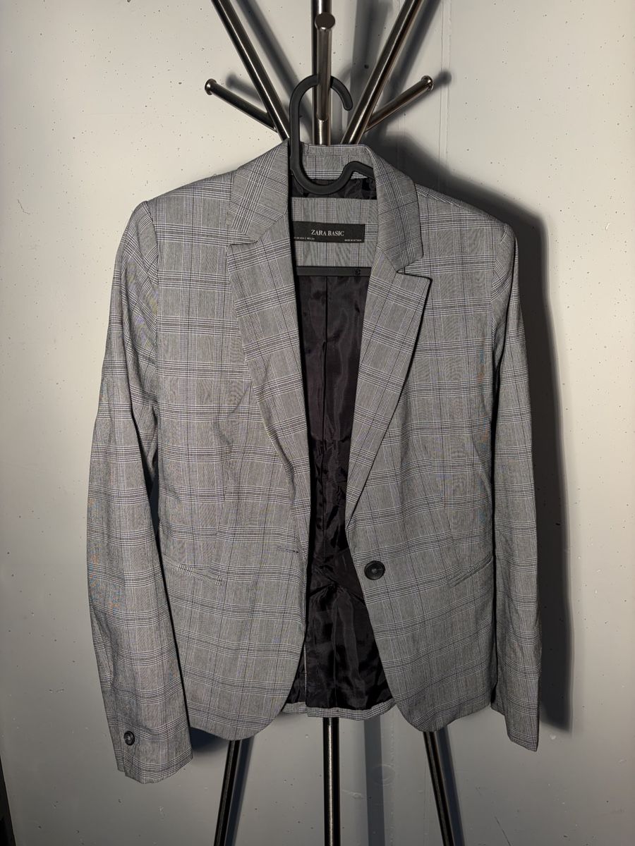 Zara Jacken: Blazer Zara Basic kariert grau Grösse 34 – Gebraucht aus Büsserach von SalebyGianni