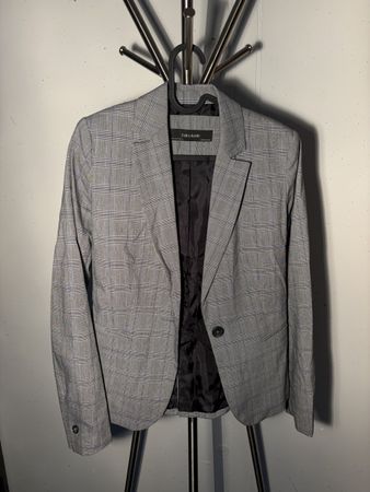 Blazer Zara Basic kariert grau Grösse 34