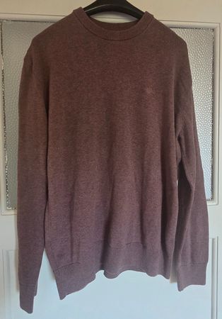 Pull Springfield homme bordeaux 100% coton - Comme neuf