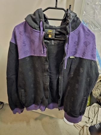 Fishbone Jacke, Hoodie, Kapuzenjacke, XL, Schwarz/Lila 54