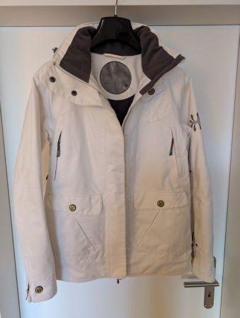Snowboard- Ski Jacke weiss Gr. 38, Mountain Way, abnehmb. Ka