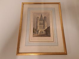 Stich Litho Bild aus Räumung