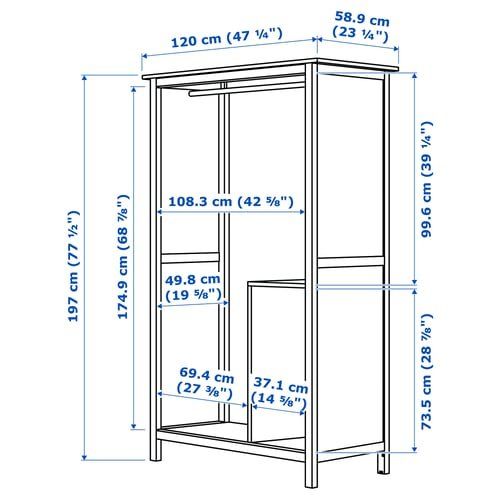 Ikea Garderobe: Ikea Hemnes Kleiderschrank in Gelb – Gebraucht aus Urdorf von mis_xgv7 4