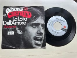 ADRIANO CELENTANO rare Singl Kult La Lotta Dell'amore Azzuro