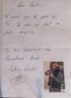 Mathieu Lourdel Autogramm signiert Brief 15x21cm