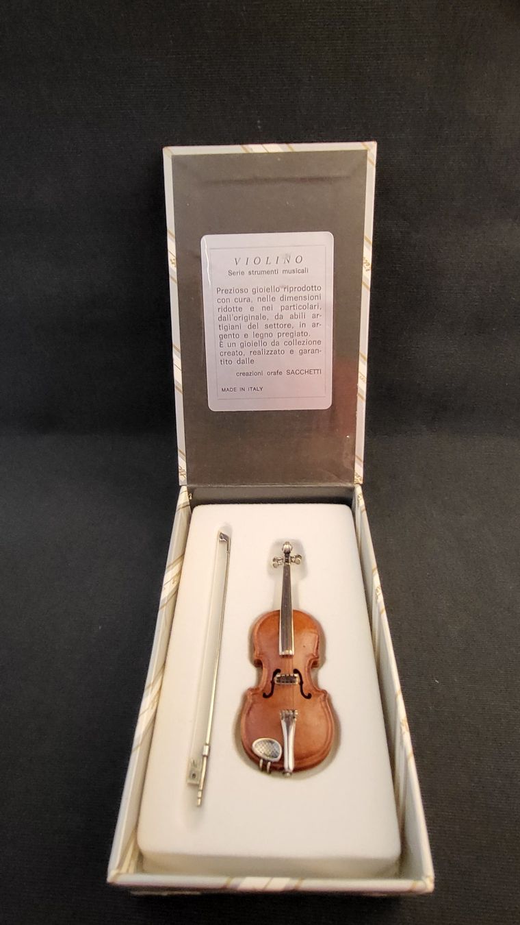 Figuren: Miniatur-Violine aus Holz und Silber – Neu und originalverpackt aus Basel von spinne02 7