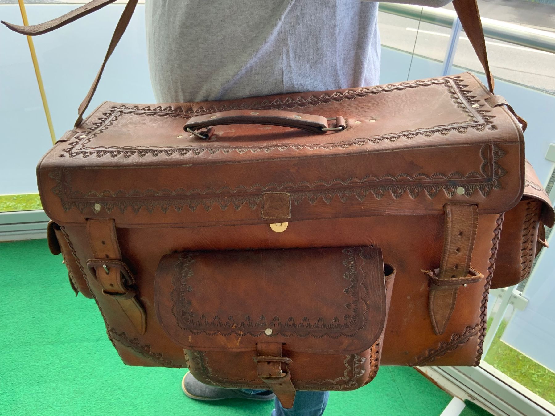 Taschen: Reisetasche / Utensilientasche aus echtem Leder – Gebraucht aus Schübelbach von S1CH