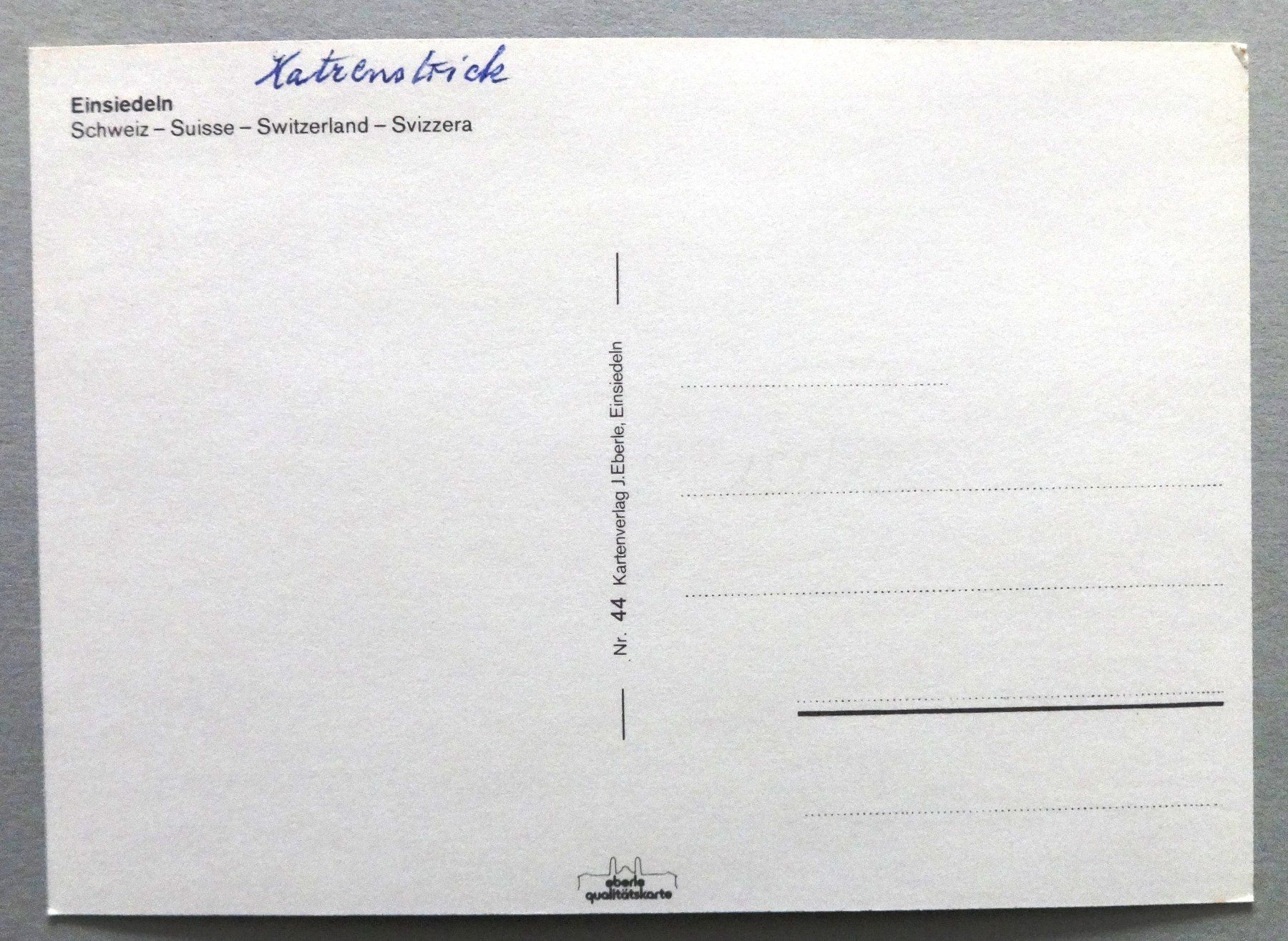 Cartes postales: Einsiedeln – D'occasion à Fétigny par Billy2miny 1