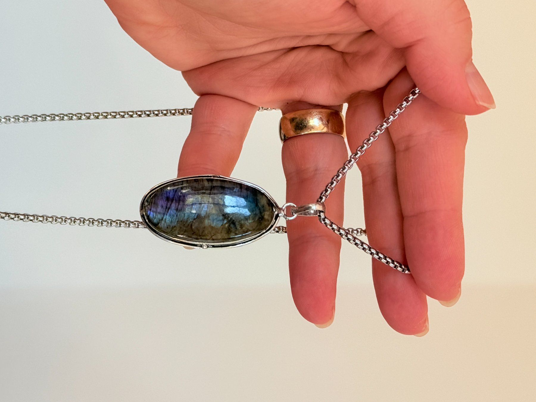 Ketten: Collier avec Labradorite – Neu und originalverpackt aus Genève von AWWA 6