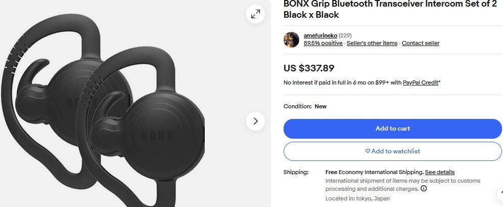 Technique de radiocom: 2 x Bonx Grip Interphone Bluetooth Headset – Neuf avec emballage d'origine à Collonges par arashee 5