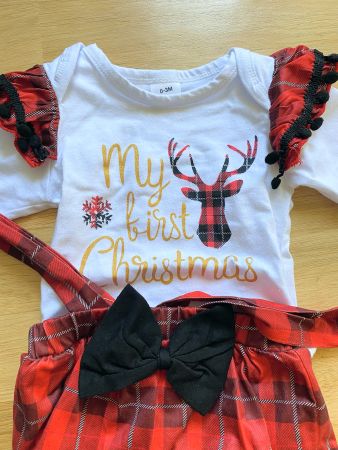 Baby-Weihnachts-Outfit - Advent - My 1st XMas 3-6 Monate