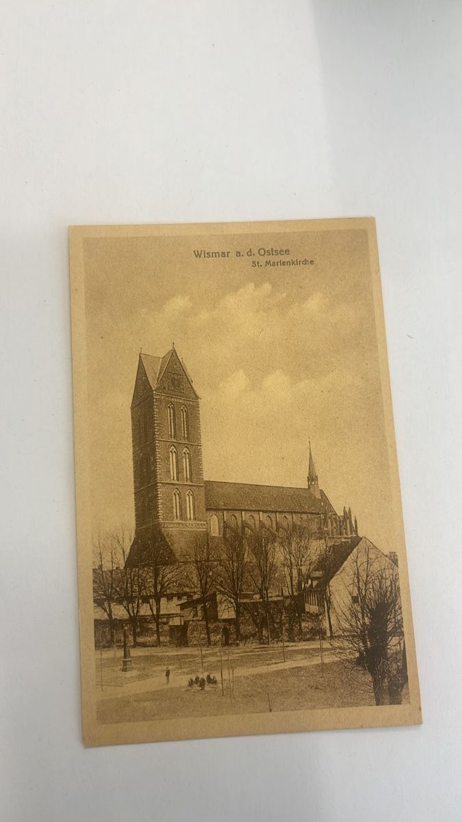 Cartoline postali: Alte Ansichtskarte Wismar a.d. Ostsee, St. Marienkirche – Usato da Muttenz venduto da Totkel