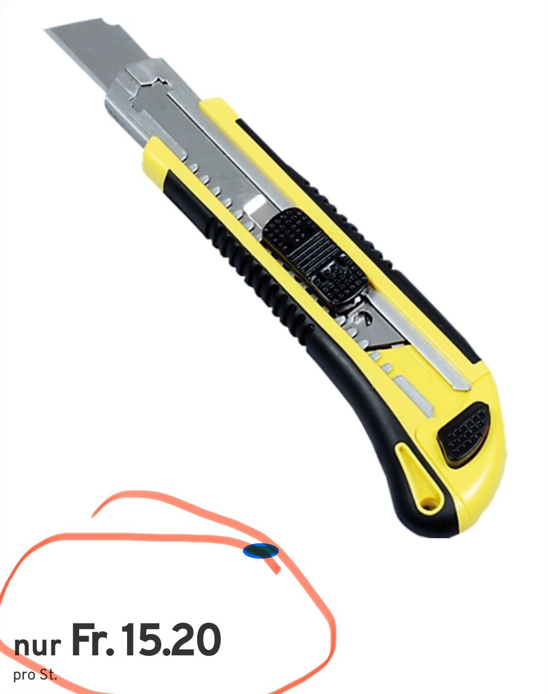 Coltelli: Cuttermesser, mit einziehbarer Klinge statt 15.20 – Nuovo e nell'imballaggio originale da Necker venduto da liq24